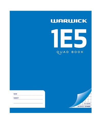 Warwick 1E5 36lf 7mm Quad Exercise Book image