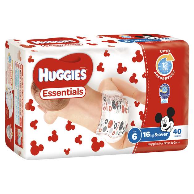 Buy Huggies Essentials Nappies Size 6 at Mighty Ape NZ