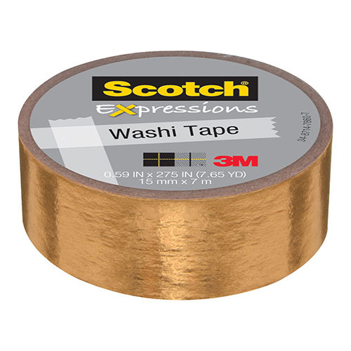 Scotch Expressions: Foil Washi Tape - Gold (15mm x 7m) image