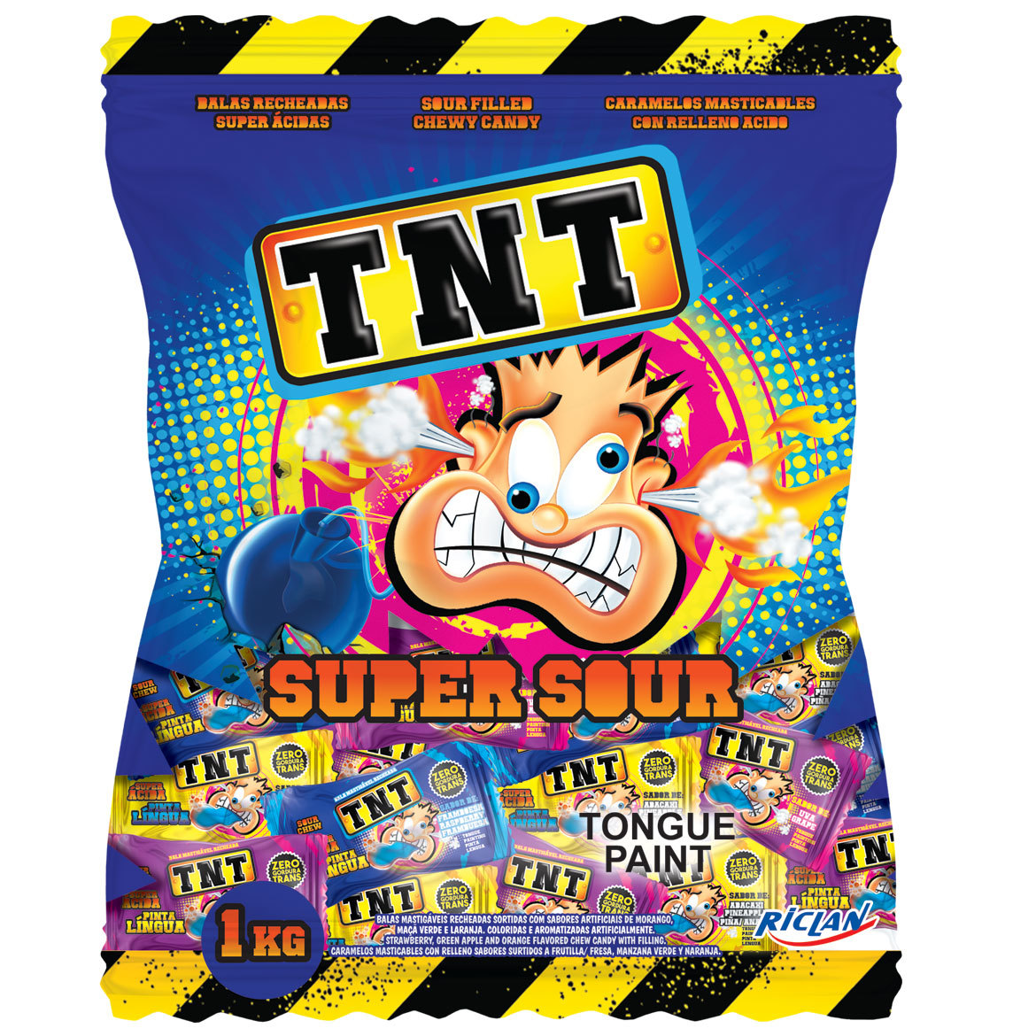 TNT Tongue Painter Sour Liquid filled Chews (1kg) image