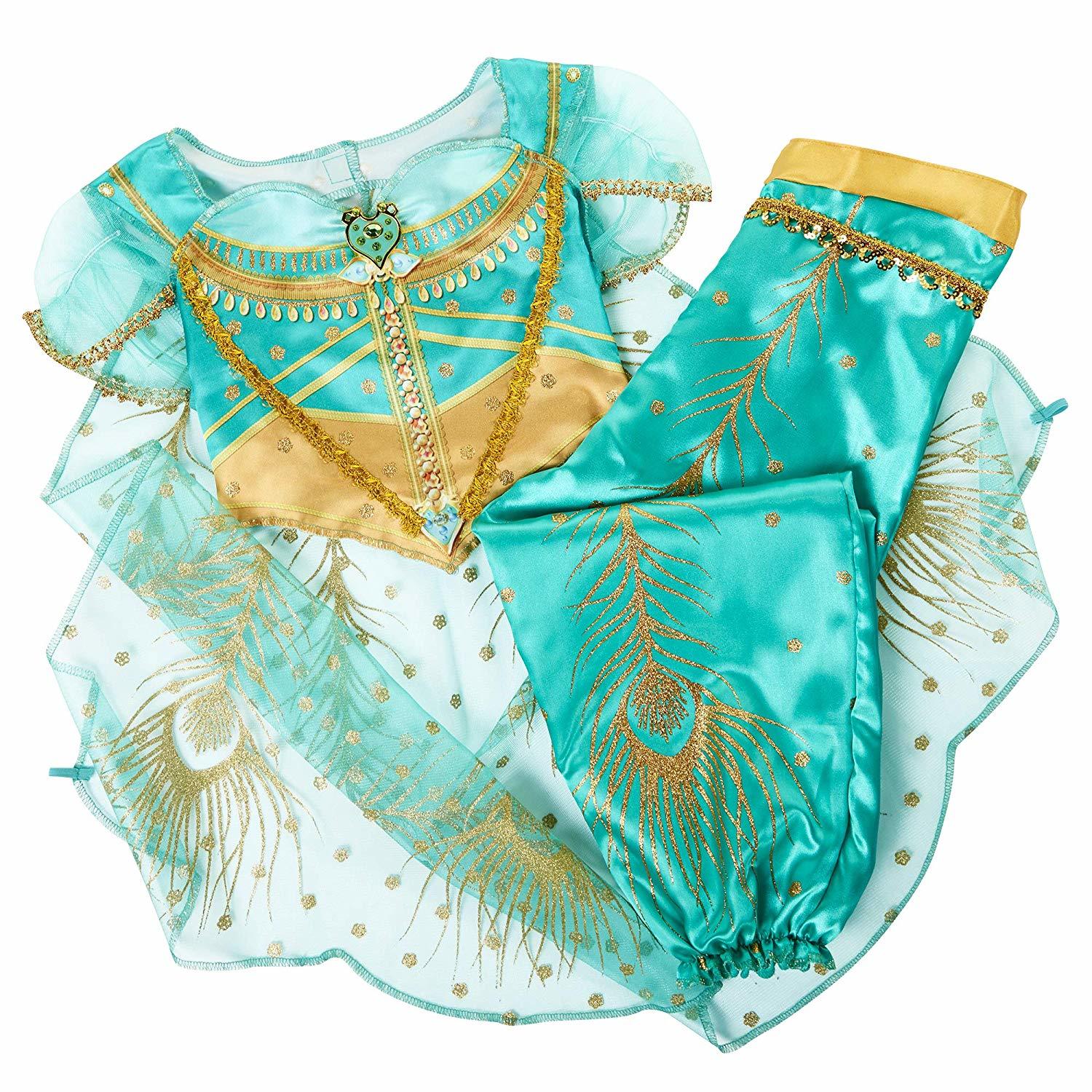 Disney's Aladdin: Princess Jasmine - Peacock Costume (Teal & Gold) image