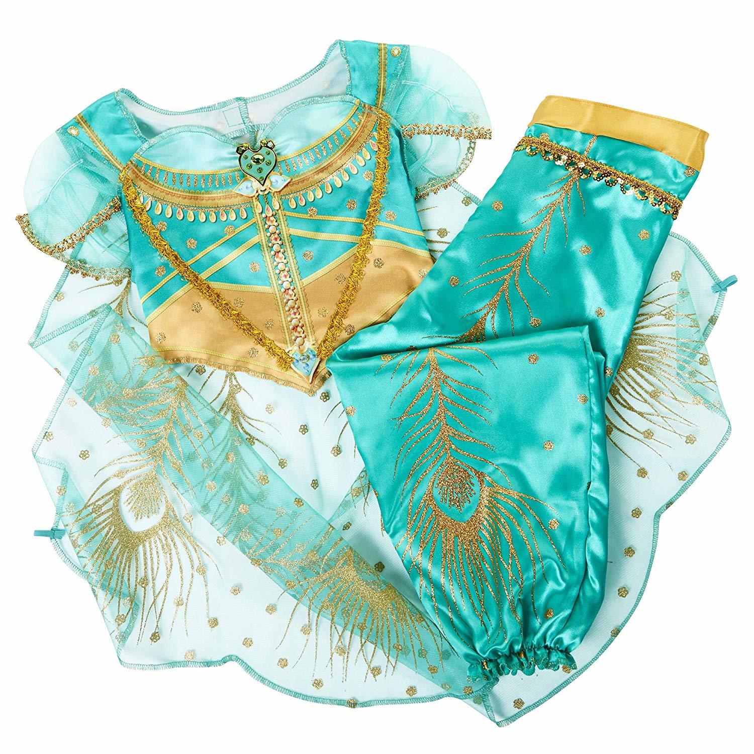 Disney's Aladdin: Princess Jasmine - Peacock Costume (Teal & Gold)