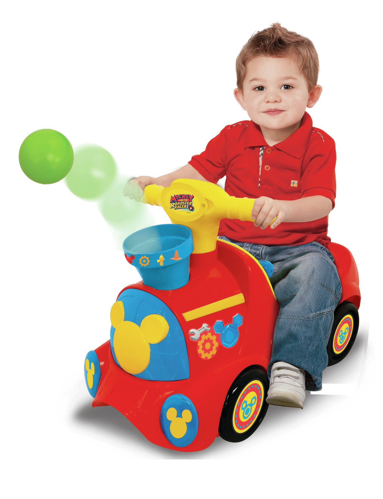 Kiddieland: Pick & Pop Train Activity Ride-On - Mickey Mouse