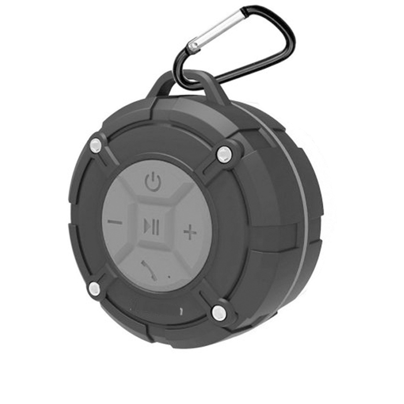 Waterproof Radio Bluetooth Speaker with Suction Cup Grey at Mighty