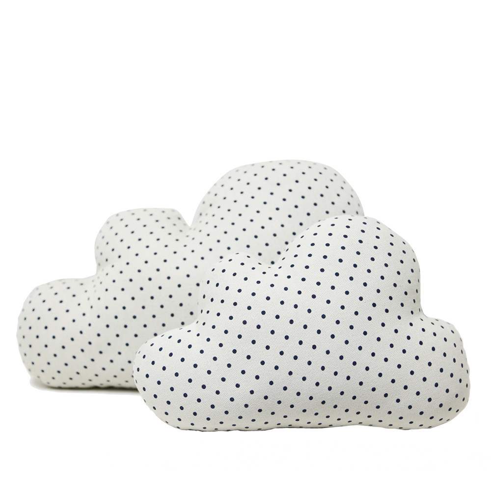 Cloud Cushion - White Polka Dot (Large) image