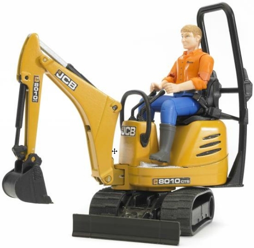 Bruder JCB Micro Excavator 8010 CTS with Figure image