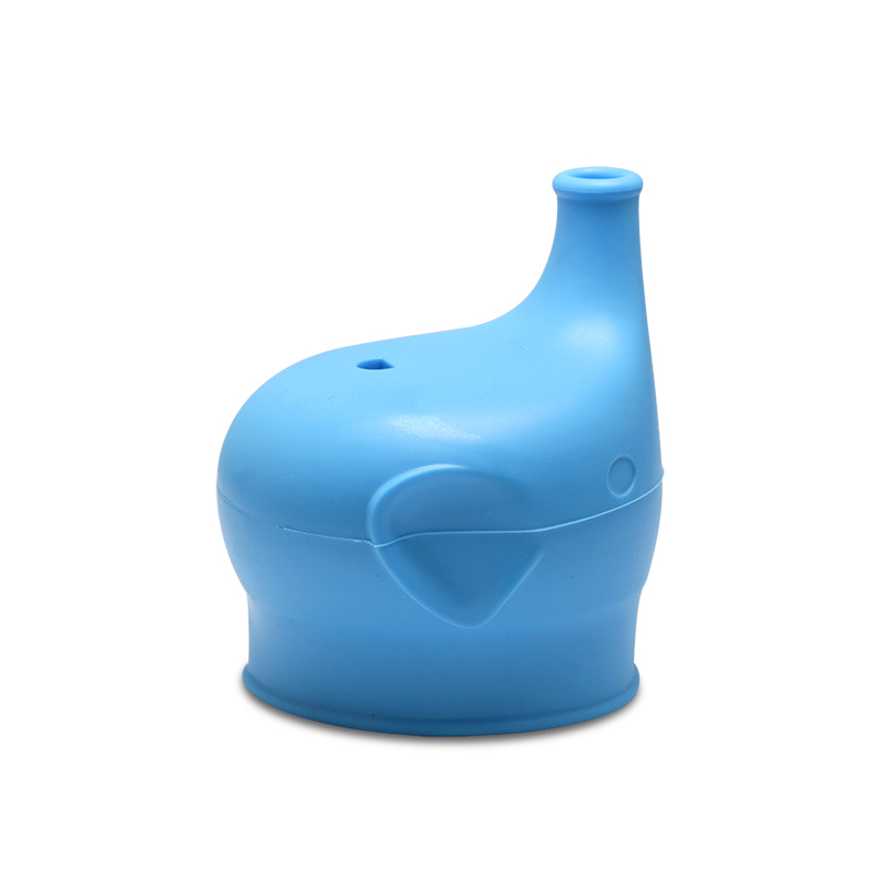 Haakaa: Silicone Elephant Sippy Top - Blue image