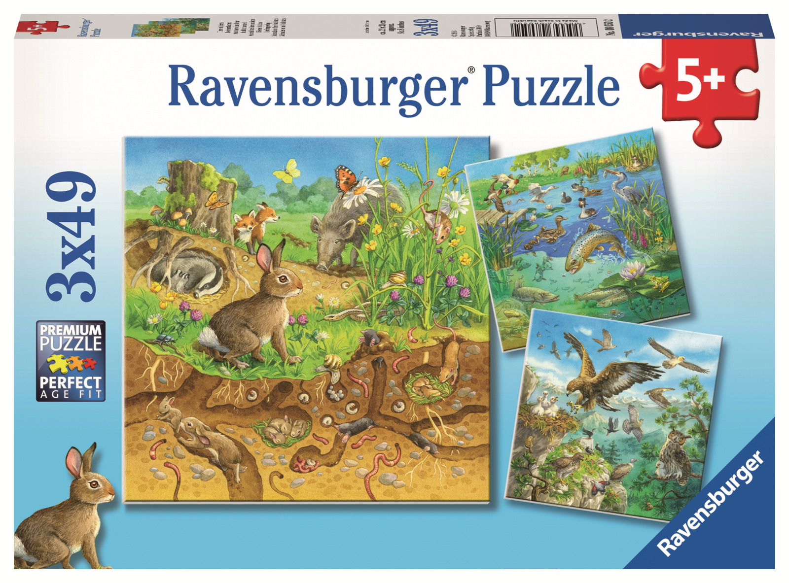 Ravensburger Mini Puzzle Set Animals in their Habitats Board Game