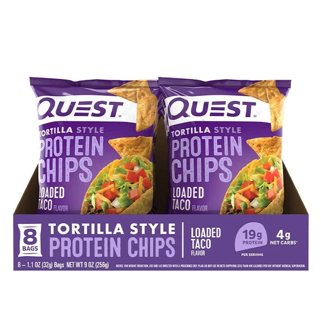 Buy Quest Protein Tortilla Chips Loaded Taco (8 Bags) at Mighty Ape NZ