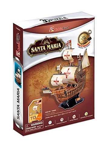 Cubic Fun: Santa Maria - 93 Piece 3D Puzzle image