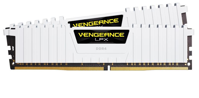 16GB Corsair Vengeance LPX (2x8GB) DDR4 DRAM 2666MHz C16 Memory Kit - White image