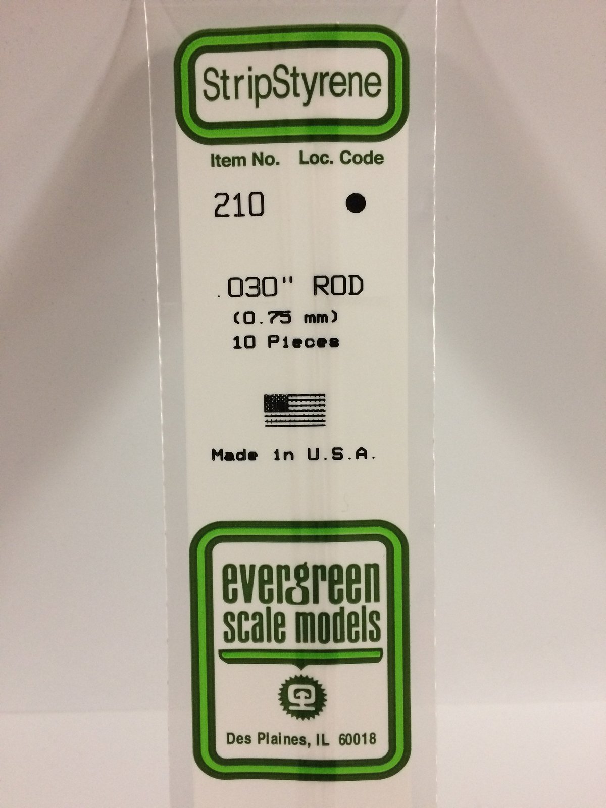 Evergreen Styrene Rod White 35cm Long X.75 mm (10) at Mighty Ape NZ