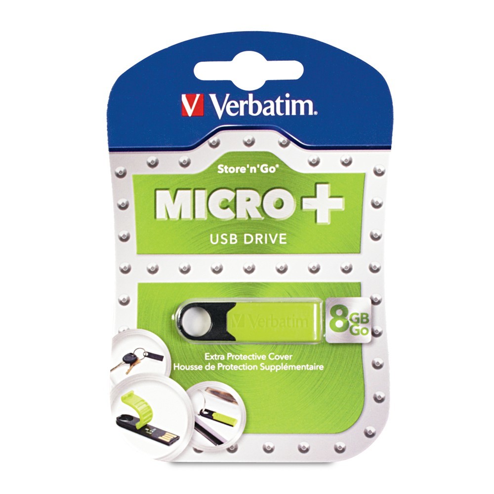 Verbatim Store'n'Go Micro+ USB Drive - 8GB (Eucalyptus Green) image