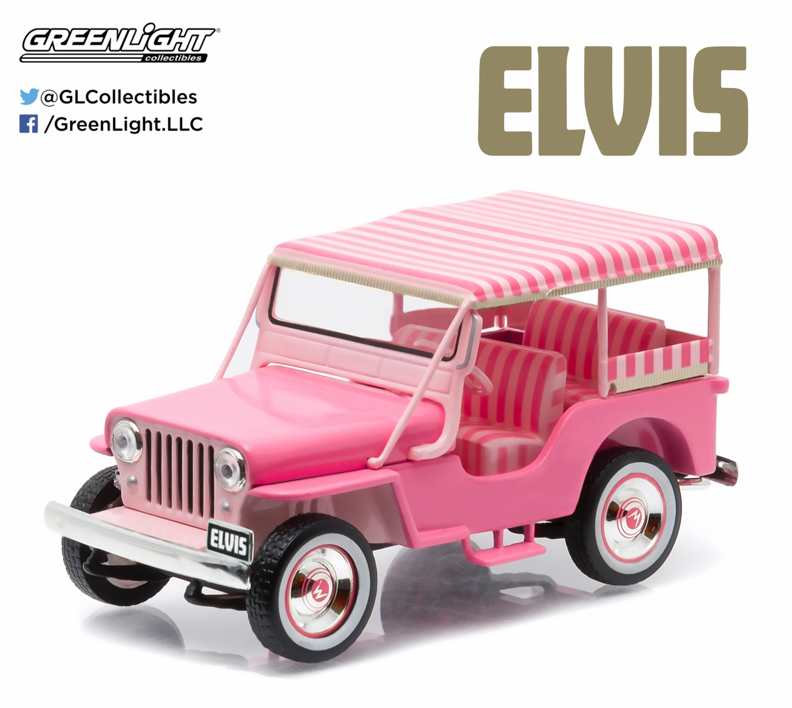 1/43: Jeep Surrey CJ3B - Elvis - Diecast Model image