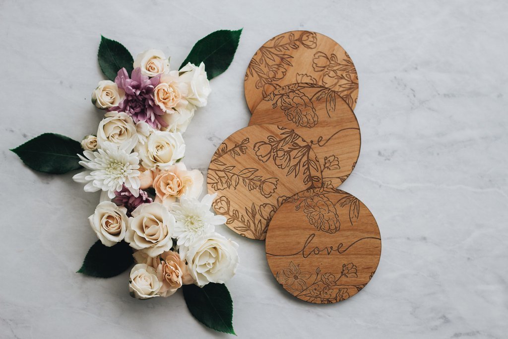 Cardtorial Rose Branches Coasters image