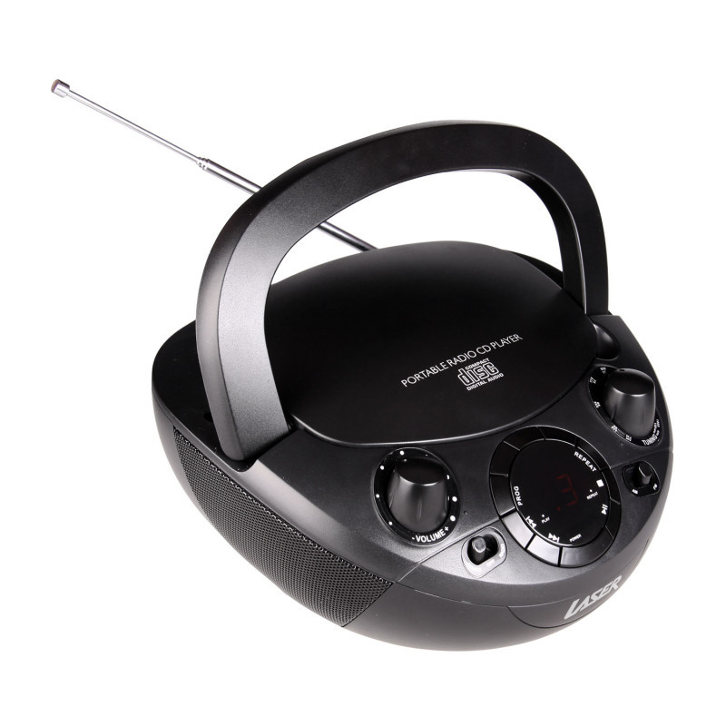 CD BOOMBOX WITH AM/FM Radio BLACK image