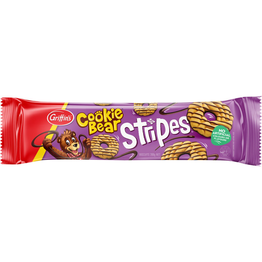 Griffins Cookie Bear Stripes (200g) at Mighty Ape NZ