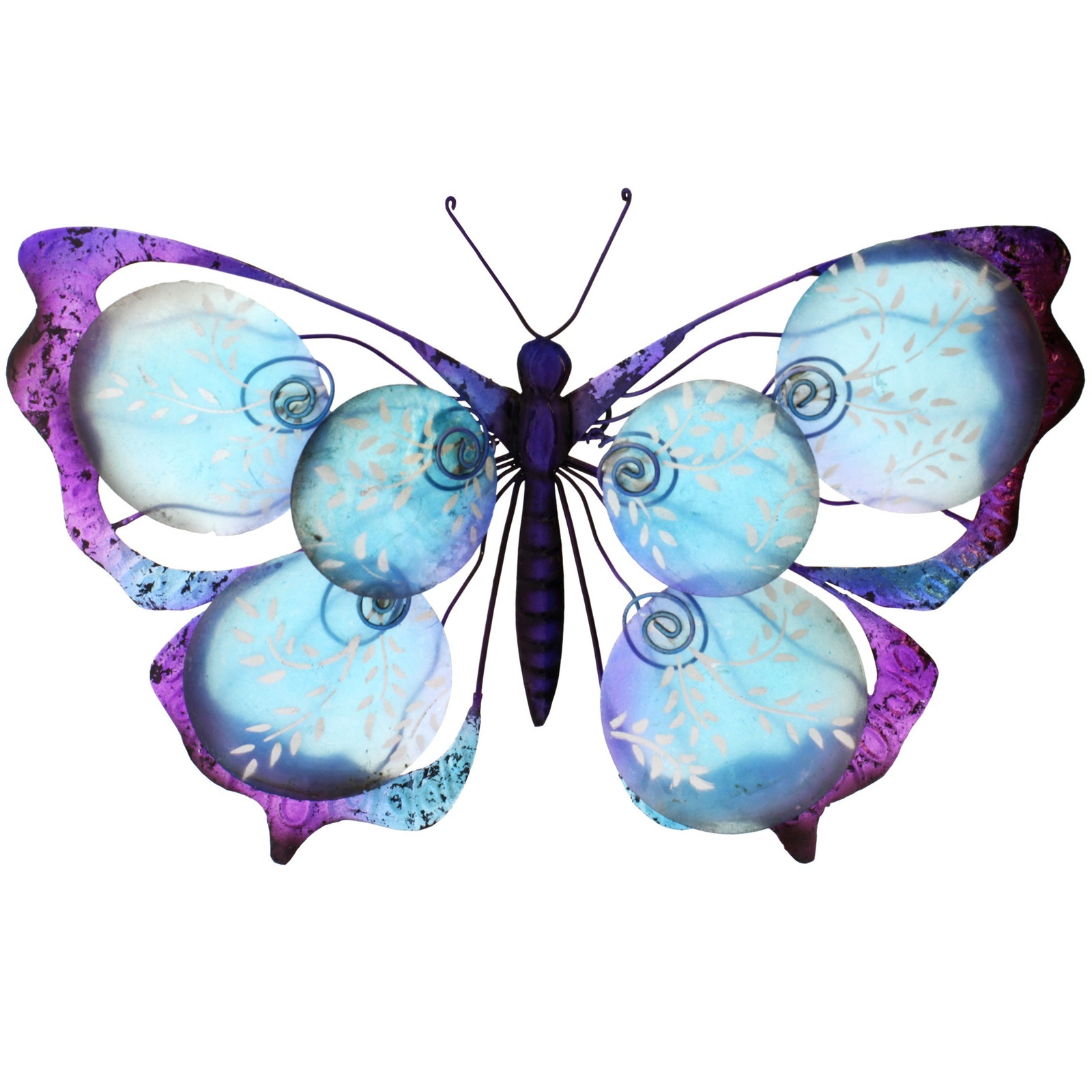 Capiz Butterfly Purple Wall Décor Small at Mighty Ape NZ