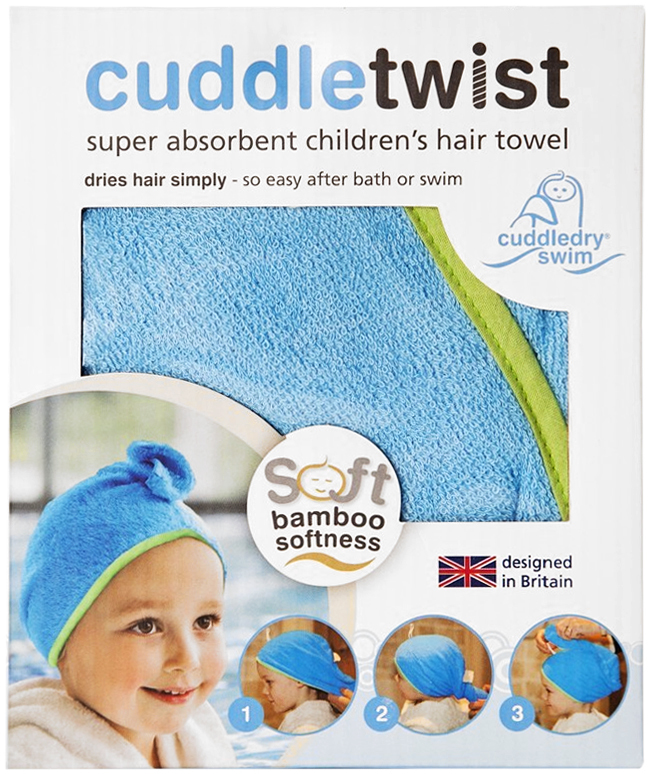 Cuddletwist Bamboo Hair Towel - Blue image