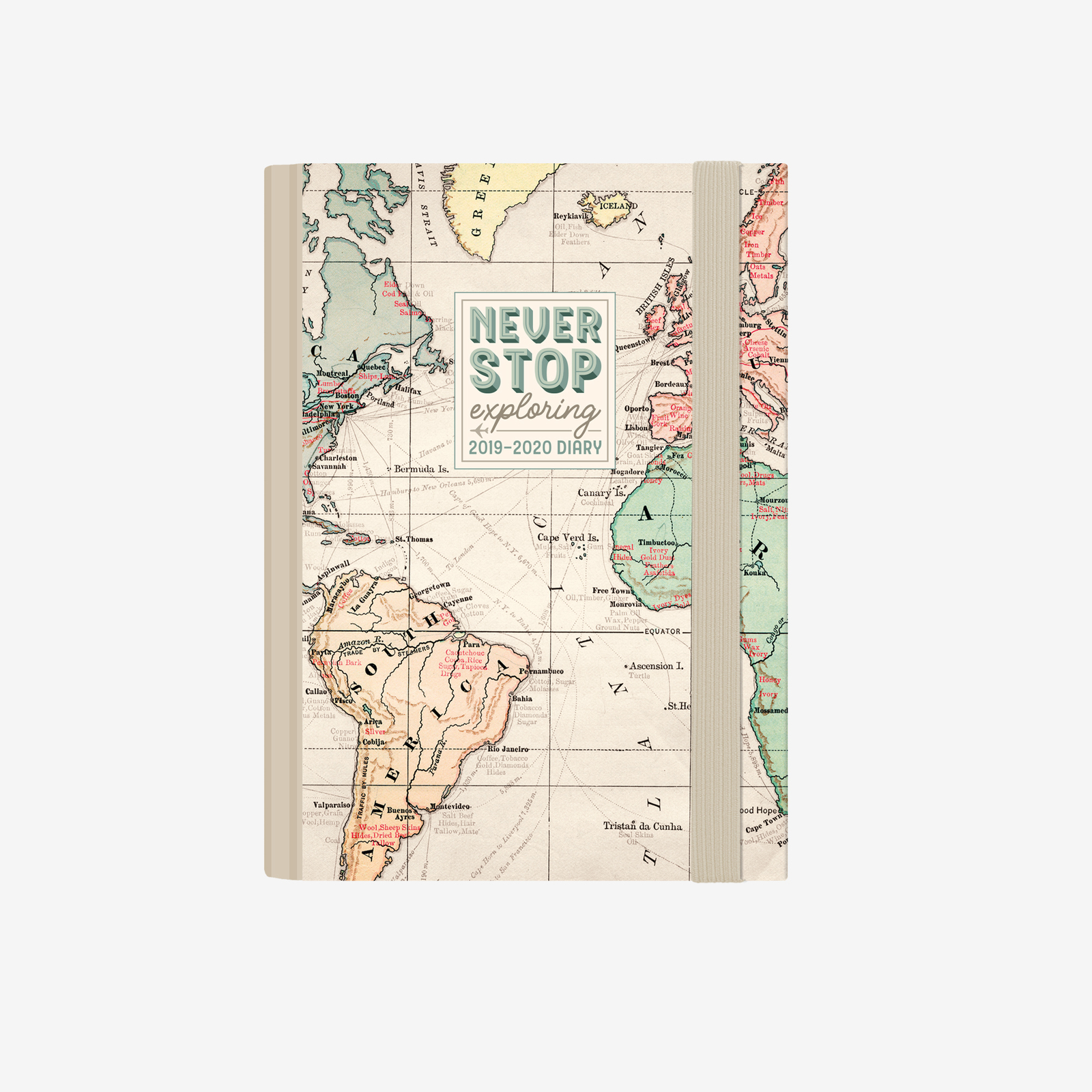 Legami: Medium Photo Weekly 12 Month 2020 Diary with Notes - Map