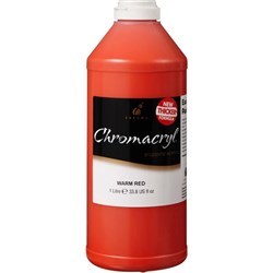 Chromacryl Students' Acrylic Paint 1 Litre (Warm Red) image