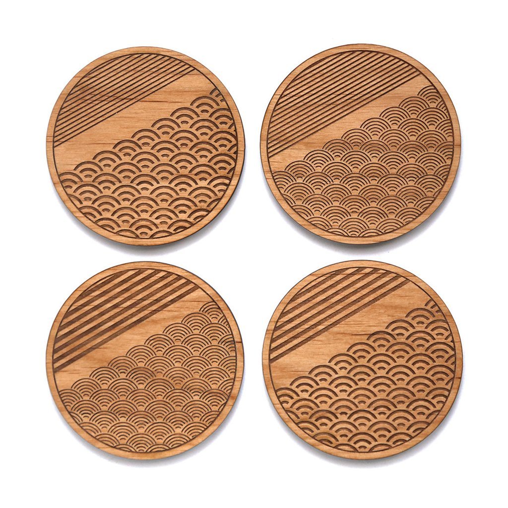 Cardtorial Scallop Stripe Coasters image