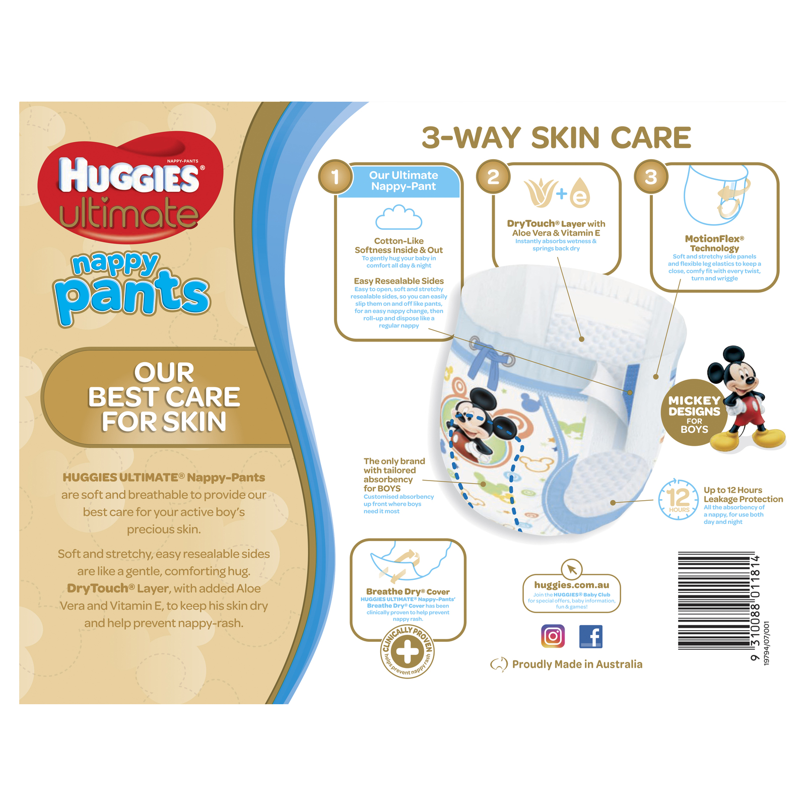 Huggies Ultimate Nappy Pants: Jumbo Pack - Toddler Boy 10-15kg (56)