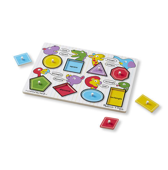 Melissa & Doug: Shapes Wooden Peg Puzzle