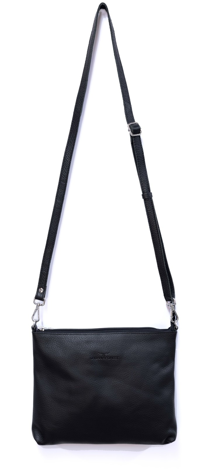 Urban Forest: Emma Leather Sling Bag - Black image