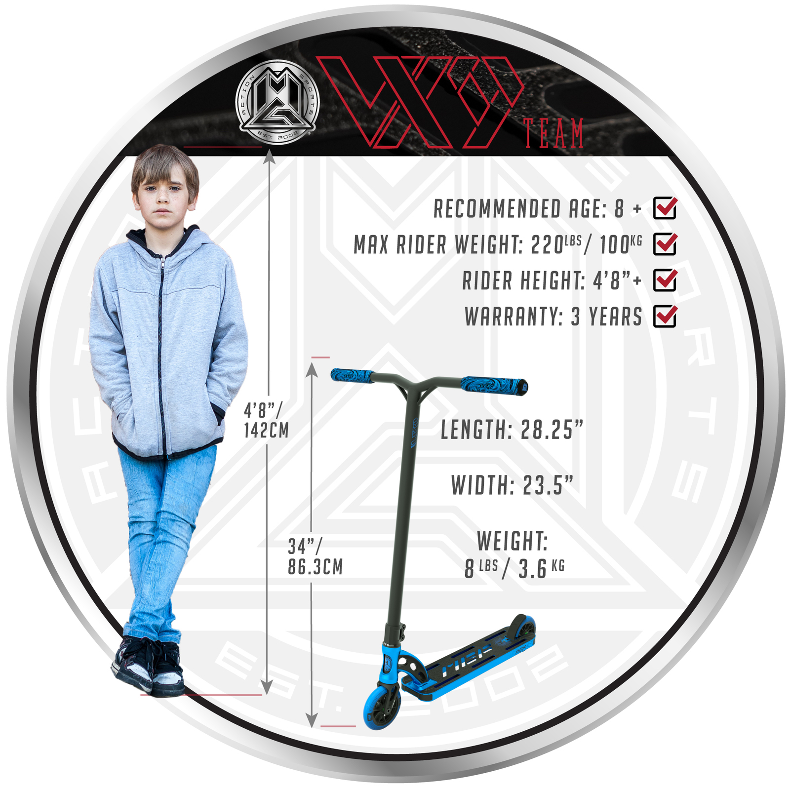 MADD Gear: VX9 Team Scooter - Blue image