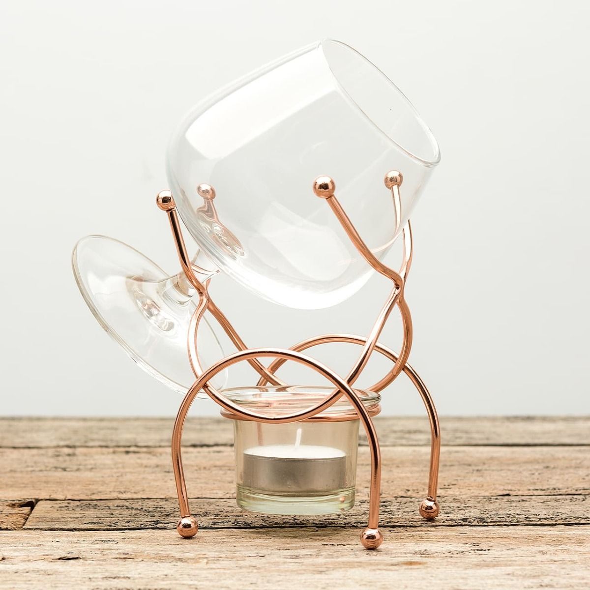 Bar Amigos Brandy Warmer Set - Copper (400ml Snifter with Stand) image