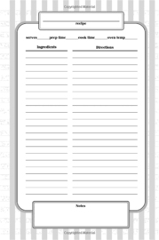 recipe blank book