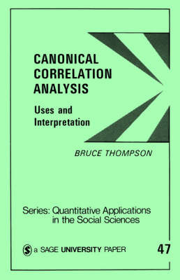Canonical Correlation Analysis by Bruce Thompson image