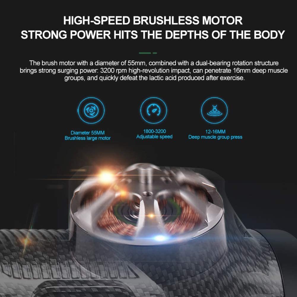 Electric Muscle Massage Gun Carbon Fibre at Mighty Ape NZ