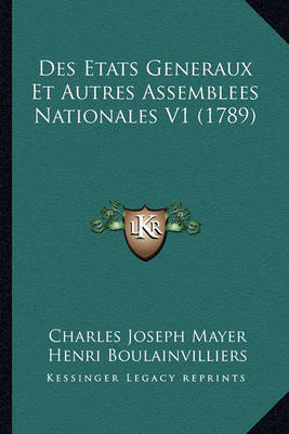 Des Etats Generaux Et Autres Assemblees Nationales V1 (1789) image