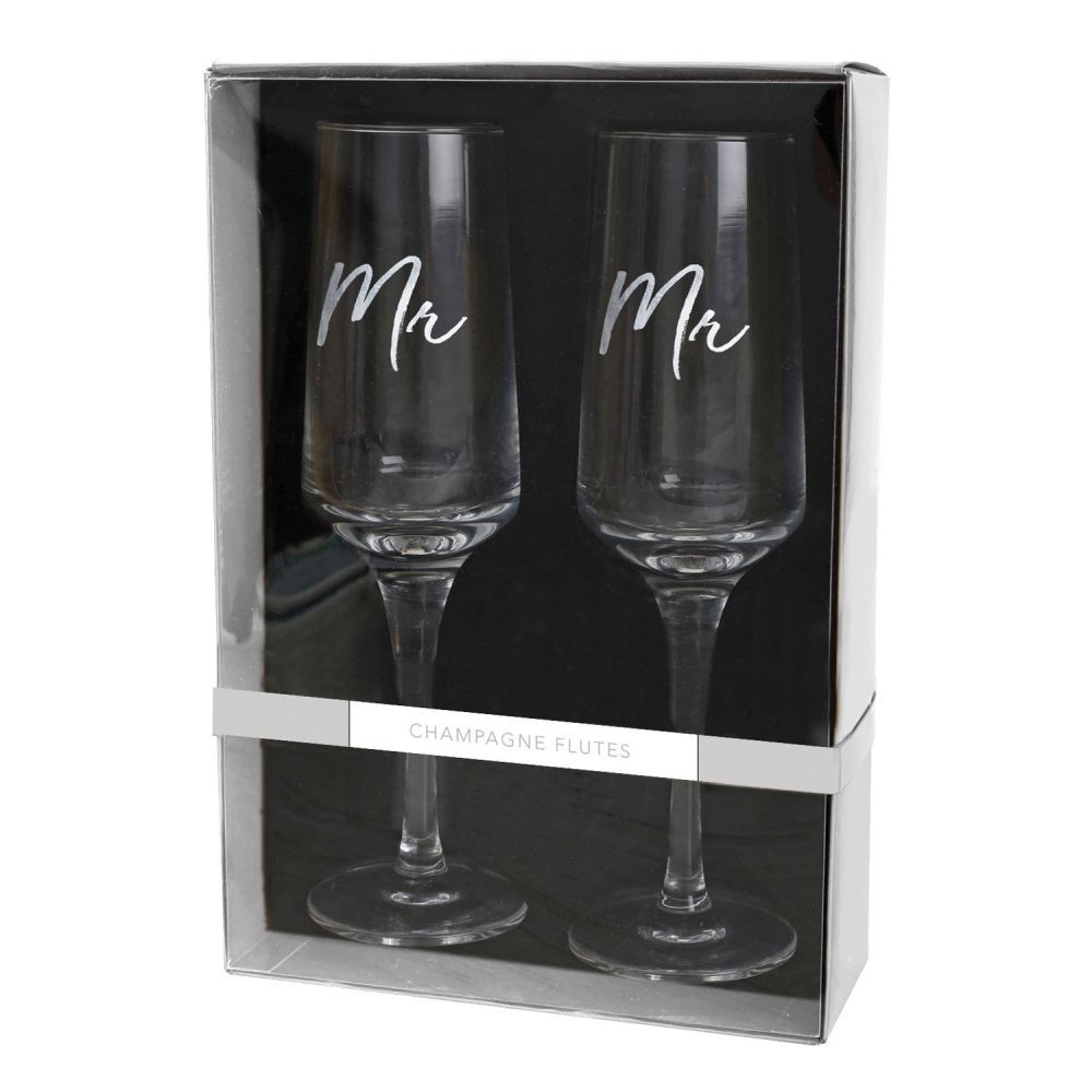 Wedding Champagne Flute Set Mr & Mr at Mighty Ape NZ