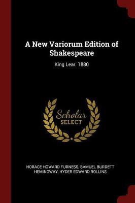 A New Variorum Edition of Shakespeare by Horace Howard Furness image