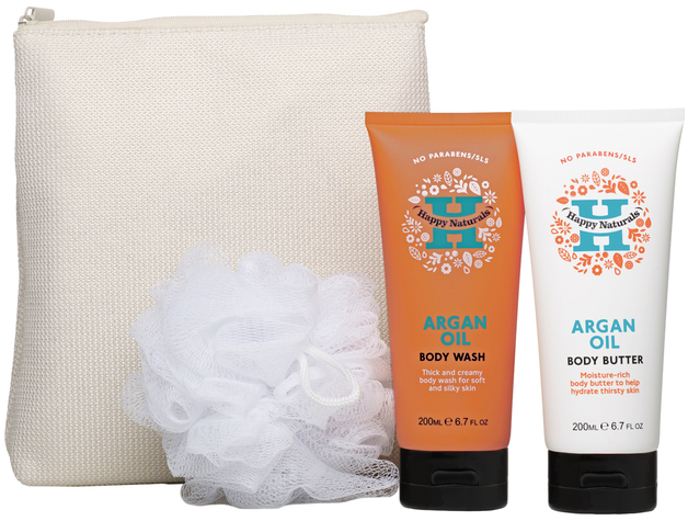 Buy Happy Naturals Argan Oil Beauty Bag 2 X 200ml At Mighty Ape Nz Buy Happy Naturals Argan Oil Beauty Bag 2 X 200ml At Mighty Ape Nz