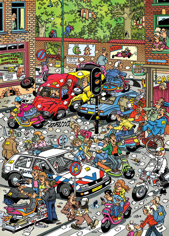 Van Haasteren: Scooter Scramble - 1000 Piece Puzzle image