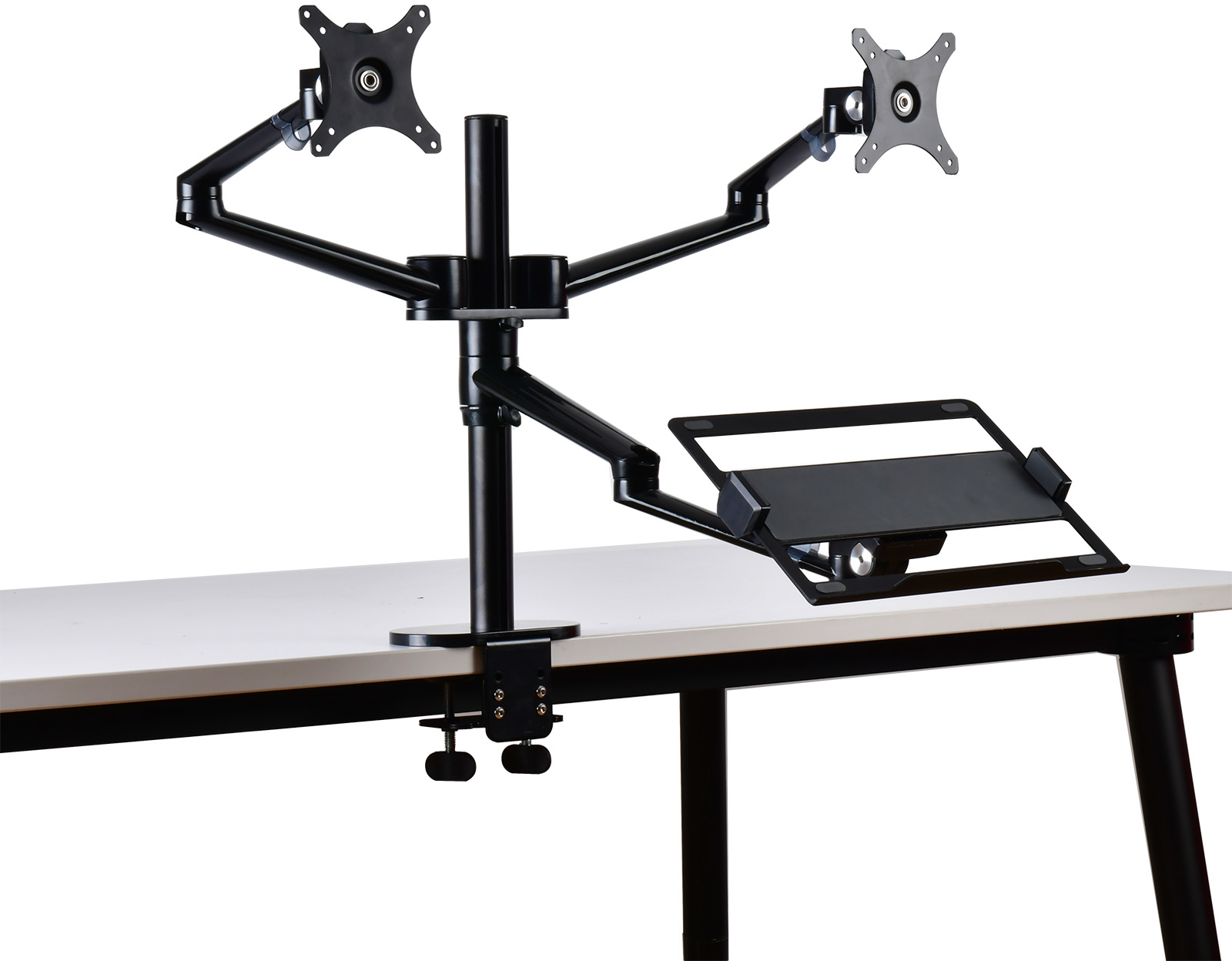 Gorilla Arms Dual Monitor Arm w/ Laptop Holder at Mighty Ape NZ