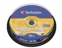 Verbatim DVD+RW 4.7GB 10Pk Spindle 4x image