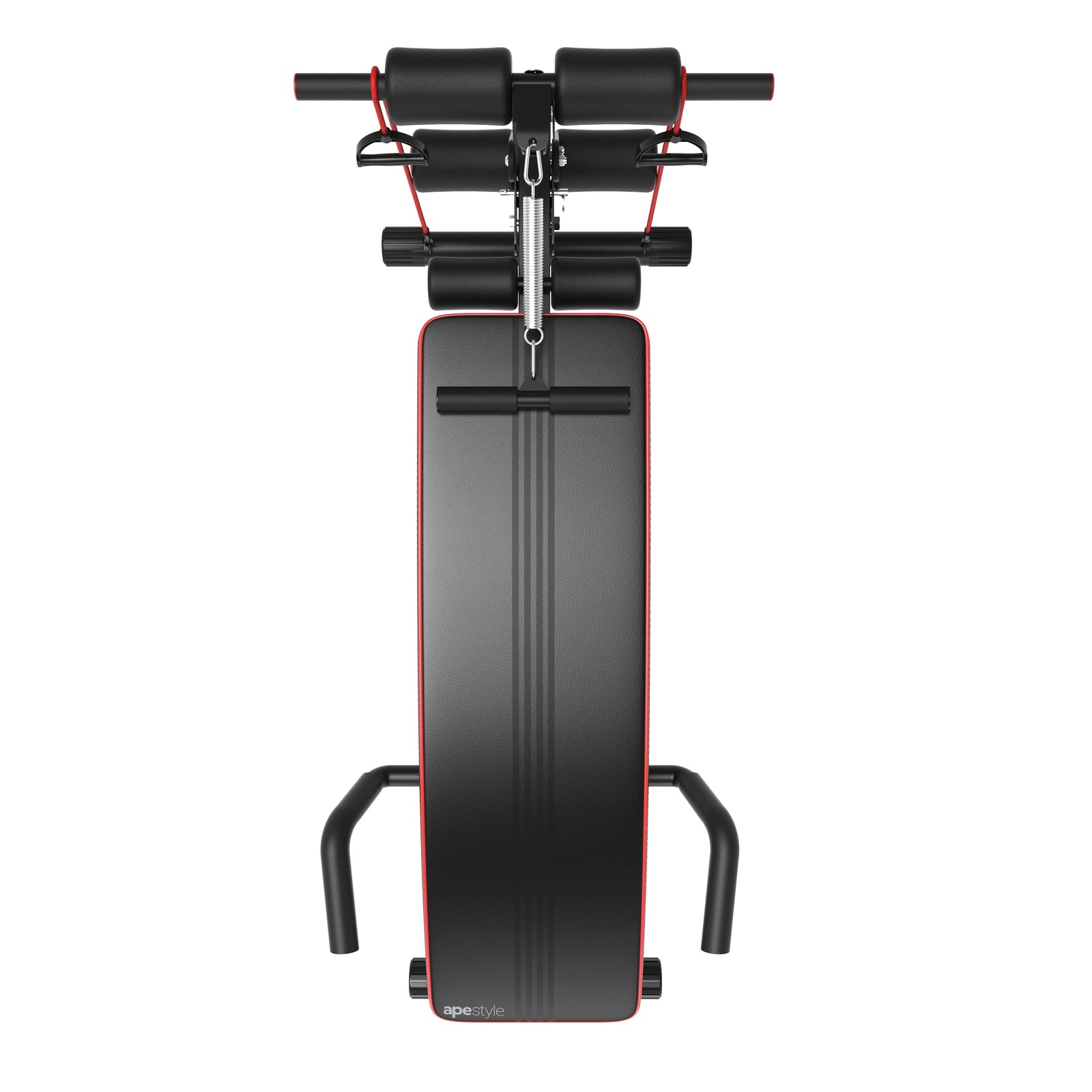 Ape Style Adjustable Incline Decline Sit-Up Bench with Resistance Bands image