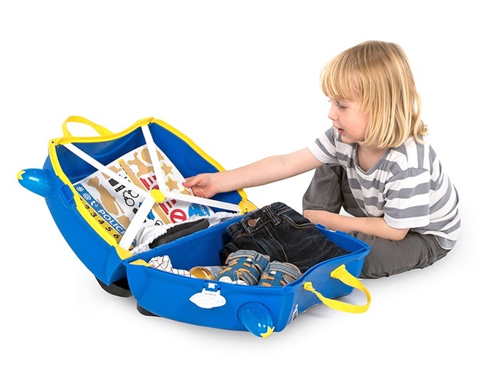 Percy Police Car Trunki - Ride-On Suitcase image