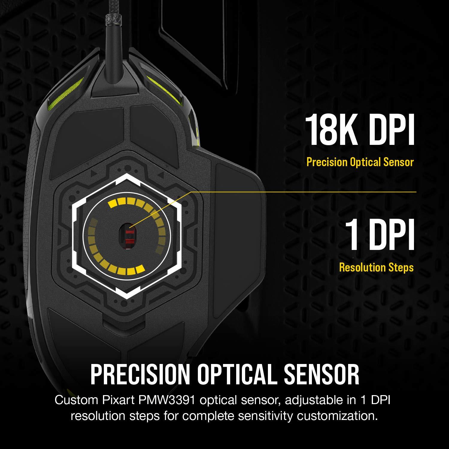 Corsair Nightsword RGB Tunable FPS/MOBA Optical Gaming Mouse for PC image