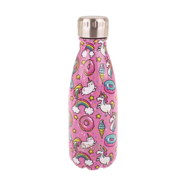 Oasis: Stainless Steel Double Wall Insulated Drink Bottle - Unicorn (350ml)