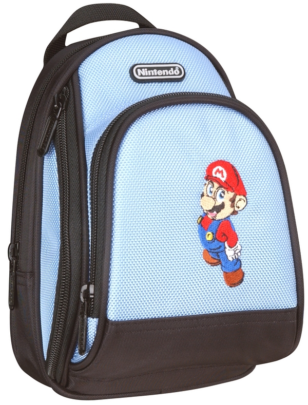 Mario Back Pack Case - Blue on DS