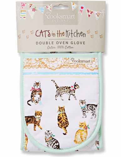 Cats On Parade Double Oven Gloves image