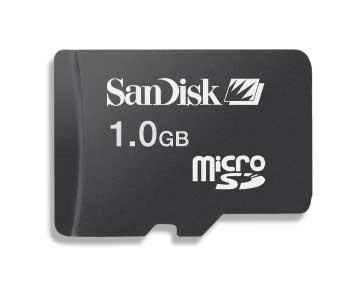 SanDisk 1024MB MicroSD Memory Card image
