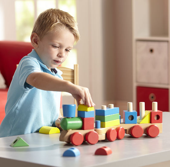 Melissa & Doug - Wooden Stacking Train