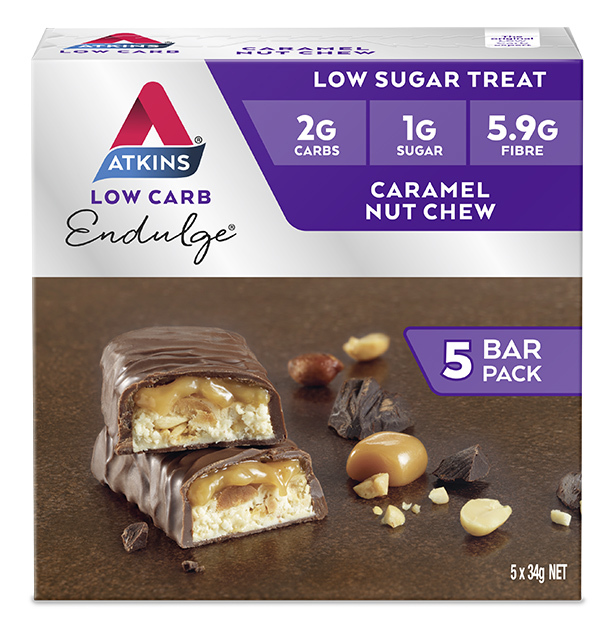 Atkins Endulge Bars - Caramel Nut Chew (34g) x 5 image